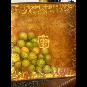 Vintage “Certified International” Fruit filigree Canapé plate